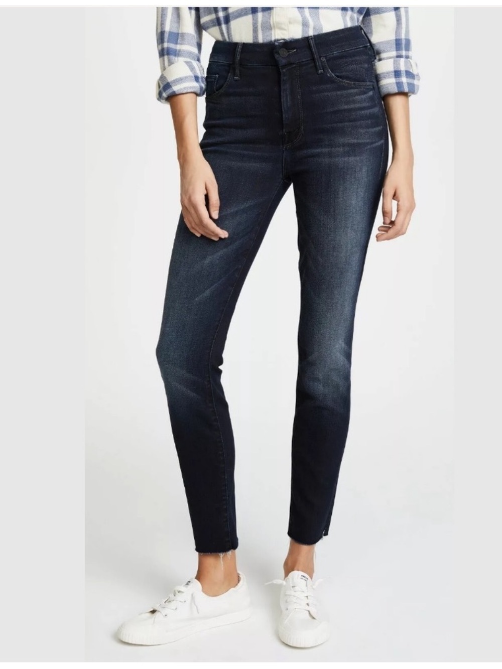 Mother Night Owl HW Looker
Ankle Fray Skinny Jeans